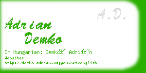 adrian demko business card